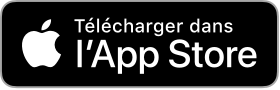 Footer - Logo Apple Store pour télécharger l'application ÉVA'D